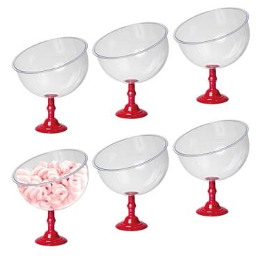 Imagem de 6 Baleiros 1,5l Taça Premium Bomboniere Acrílico Elegante (VERMELHO)