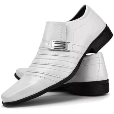 Imagem de SAPATO BRANCO SOCIAL OXFORD MASCULINO ESTILO ITALIANO (41, BRANCO)