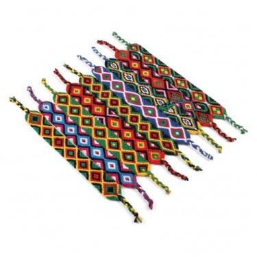 Imagem de Kit Pulseira Reggae Hippie Tecido (12 a 60 Unidades) - Cores Sortidas (Pulseira ou Tornozeleira) (Várias core, 24)