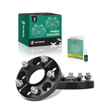 Imagem de YHTAUTO Espaçadores de roda centrados em cubo 5 x 4,5 20 mm para Ford Explorer, Mustang, GT, Lincoln Aviator 5 x 114,3 mm espaçadores de pneu com pinos 14 x 1,5 mm 70,5 mm furo do cubo 5 pinos 2 peças adaptador de roda preto