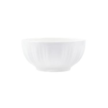 Imagem de Pratos de cerâmica de cor branca pura sob o esmalte, utensílios de mesa requintados de alta temperatura para uso doméstico - traço raso - tigela de sopa de 20 cm