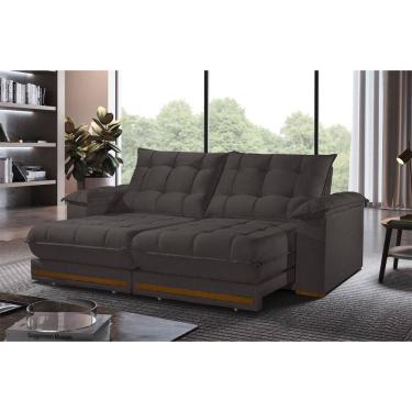 Imagem de Sofá Retrátil Barcelona 1,80m 2 Lugares Molas Ensacadas Txr Marrom