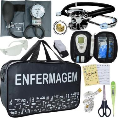 Imagem de Kit Enfermagem + Aparelho Medidor Glicose Completo Premium - Love Saud