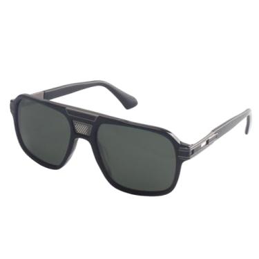 Imagem de HCHES Óculos de sol masculino polarizado UV400 esportivo para dirigir (preto e verde)