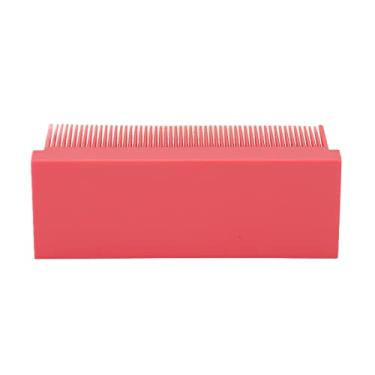 Imagem de Zhjvihx Pente de Alisamento de Cabelo, Dentes Densos Seguros, Pente de Fibra de Carbono de Cor Brilhante, Profissional para Tala de Cabelo para Casa (Rosa)