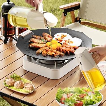 Imagem de Pulverizador de óleo de oliva de vidro de 300 ml para cozinhar frasco de spray de grau alimentício premium para fritadeira de ar e salada de churrasco