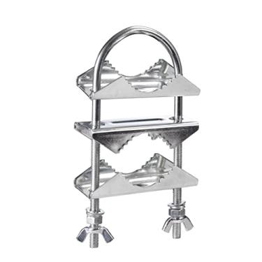 Imagem de Conjunto de mastro de antena U Bolts de tubo a tubo para antena CB, antena de TV, antena LoRa, antena WIFI Yagi, suporte de montagem de mandíbula V para estação meteorológica