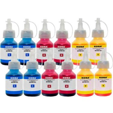 Imagem de Kit 12 Tintas Para Brother T420W T510W T520W T220 T710W T720DW MFC-T81