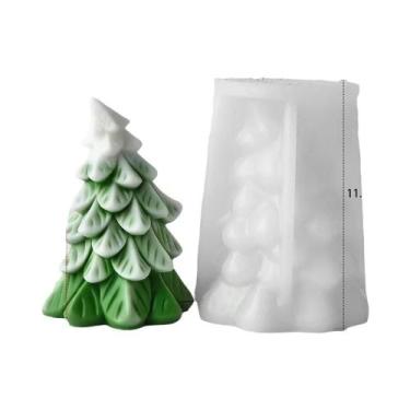 Imagem de Molde De Silicone Para Árvore De Natal Feita À Mão Para Velas Aromátic