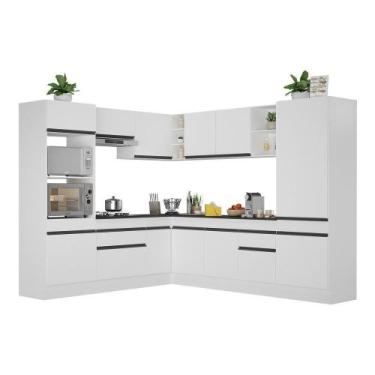 Imagem de Armário De Cozinha Completa De Canto Com Rodapé Veneza Multimóveis V20