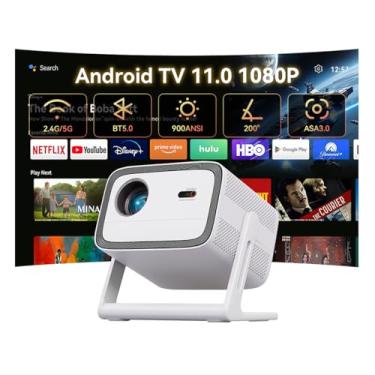Imagem de Wanbo Vali 1 Projetor Inteligente com WiFi e Bluetooth, Projetor para Externos e Cinema em Casa 1080p Nativo, Foco Automático & Keystone, Apps de Streaming e Google Store Integrados