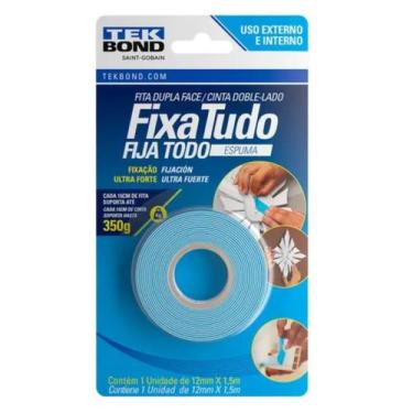 Imagem de Fita Dupla Face Fixa Tudo Espuma Tekbond 12mm X 1,5m