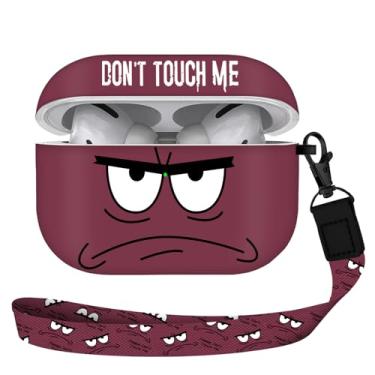 Imagem de Capa compatível com Airpods Pro 3 (2025), Don't Touch Me para Airpods Pro 3ª geração, capa com cordão de silicone macio, linda capa à prova de choque para mulheres e homens, preta