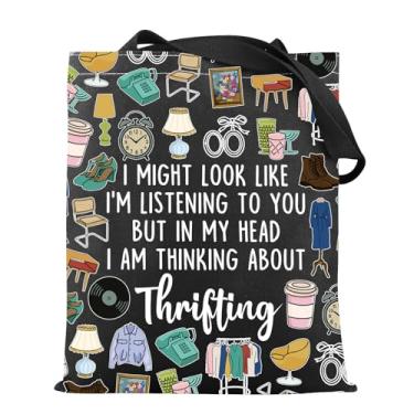 Imagem de VAMSII Thrift Lover Gift Thrifting Tote Bag Thrifting Day Gift Thrift Themed Canvas Shoulder Bag Thrifter Merch, Bolsa Usthrifttote