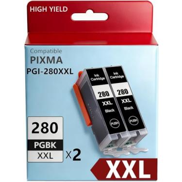 Imagem de Tanques de tinta PGI-280 XXL compatíveis com Canon 280 281 cartuchos de tinta de alto rendimento para impressora TR7520 TR8500 TR8600 TR8620 TS6120 TS6220 TS6300