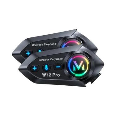 Imagem de Fone De Ouvido Bluetooth Para Capacete De Motocicleta Y12 pro Intercom