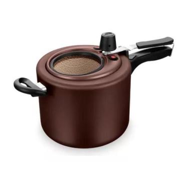 Imagem de Panela De Pressao Aluminio Chocolate C/Visor De Vidro 4,5L 9195 - MTA
