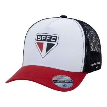 Imagem de Boné Supercap São Paulo Trucker Silk Frente e Bord Lateral Microfibra U-Unissex