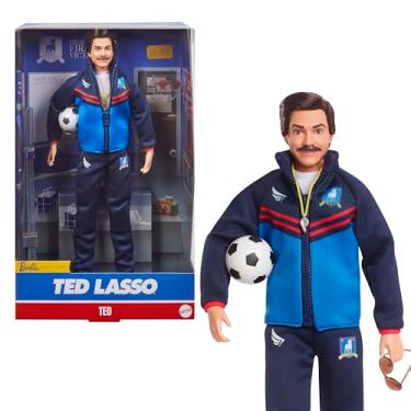 Imagem de Barbie Signature Doll, Ted Lasso Wearing Iconic Blue AFC Richmond Tracksuit with Aviators, Collectible with Displayable Packaging