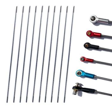 Imagem de 10 peças de conector de haste M2 de aço inoxidável 304 para modelo RC avião helicóptero barco carro peças DIY 30 cm