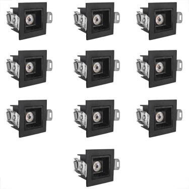 Imagem de 10 Spot Mini Dowlight Led Embutir 3000K Quadrado Bet54