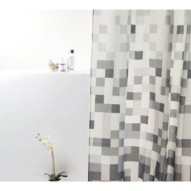 Imagem de Coina Box Poliéster Pixel Cinza 198x180cm - Uzoo Cortina Box Poliester 1.98x1.80m Pixel Cinza 820184