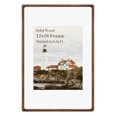 Imagem de CULER Moldura para fotos de 30 x 45 cm, exiba imagens de 30 x 45 com tapete ou 21 x 28 sem, moldura rústica de madeira de fazenda com vidro verdadeiro, molduras para galeria de parede