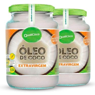 Imagem de Kit 2 Óleo De Coco Extra Virgem 500Ml Qualicôco