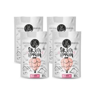 Imagem de Kit 4 Sal Rosa Do Himalaia Fino BR Spices Pouch 500G