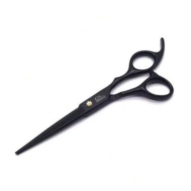 Imagem de Tesoura Profissional Umi Preto Fio Navalha 6.0 Polegadas Para Corta Ca