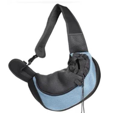Imagem de Bolsa de Ombro para Pet Cachorro e Gato Transversal Confortável e Prática para Transporte de Animais (Azul Claro【Alta Qualidade】)