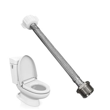Imagem de Adocell Extensão de mangueira de suprimento de vaso sanitário de 20 cm, macho 7/8 para torneira esferográfica 7/8 fêmea, conector para tanque de vaso sanitário compatível com lavatório da série TOTO