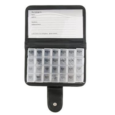 Imagem de barenx Caixa de comprimidos de poliuretano para 7 dias, porta-remédios, recipiente de viagem, caixa de bugigangas para casa ou ao ar livre