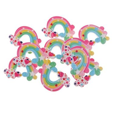 Imagem de Luzhengyang 10 peças de pingentes de geleca arco-íris botões de resina flatback para capa de telefone faça você mesmo decorações de scrapbooking