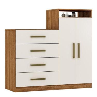 Imagem de Cômoda áurea 2 Portas E 4 Gavetas Amêndola Off White - Demóbile Amêndola Off White
