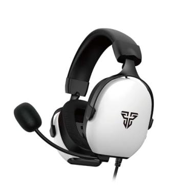 Imagem de FANTECH Fone de ouvido para jogos HG30, fones de ouvido USB sobre-auriculares com drivers de 40 mm, microfone omnidirecional, cabo de 2,4 m, preto (branco)