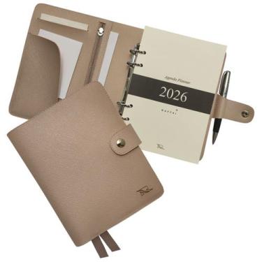 Imagem de Agenda Planner 2026 191-R Personalizada Raffai Couros, Nude