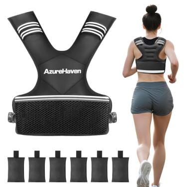 Imagem de Colete com peso ajustável para mulheres e homens, 1,8 a 4,5 kg / 5 a 9 kg / 9 kg a 14,5 kg com 6 pesos de ferro para corrida, caminhada, treino e treinamento de força (5 a 9 kg)