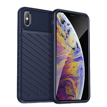 Imagem de IDEWEI Capa para iPhone X. Fibra de carbono refinada, anti-queda, anti-impressões digitais, proteção integral. A capa do telemóvel é compatível com iPhone X