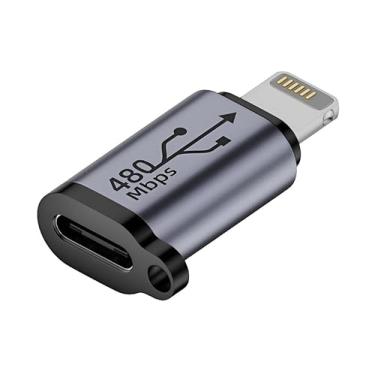 Imagem de Adaptador Usb C Fêmea Para Lightning Macho - 480mbps