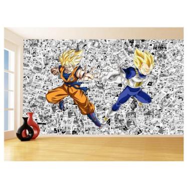 Imagem de Papel De Parede Dragon Ball Goku Vegeta Anime 3,5M Dbz153 - Você Decor