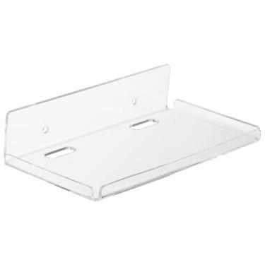 Imagem de Prateleiras flutuantes pequenas de 20 cm, prateleiras de acrílico transparente para parede, pequenas prateleiras de parede transparentes, prateleiras de banheiro para quarto, sala de estar, prateleira