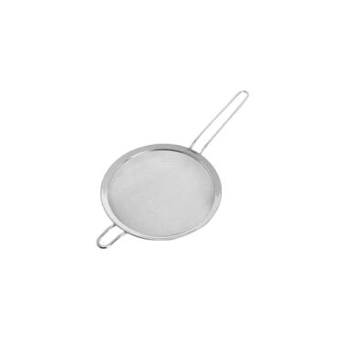 Imagem de Peneira de Cozinha para Farinha, Líquidos, Chá, Líquidos Malha Fina Aço Inox Profissional 20 cm 555-20KH