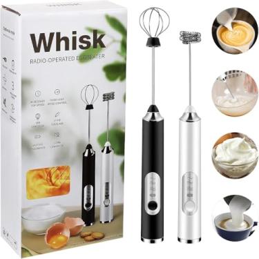 Imagem de Mini Mixer Elétrico Recarregável 3 Velocidades – Misturador de Ovos Café Cremoso Cappuccino e Bebidas
