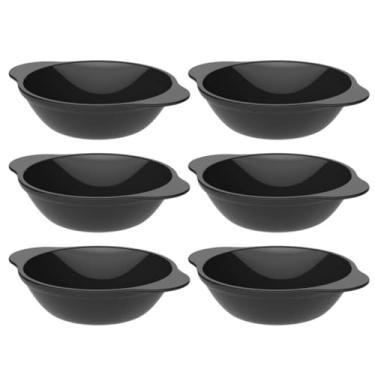 Imagem de Kit 6 Cumbucas Pretas Coza Uno 100ml Plástica Tigela Bowl Sobremesas Molhos 11,5x9x2,5cm