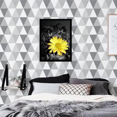 Imagem de Quadro Fotografia Flor Amarela 24X18Cm - Com Vidro - Quadros On-Line