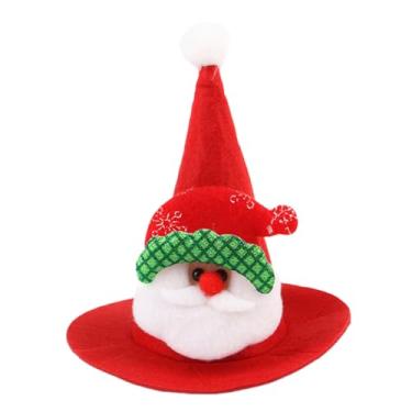 Imagem de Chapéu De Natal Para Gato, Festivo Ajustável Engraçado, Gorro Pontiagudo Do Pai Natal Para Gatos, Para Dragão Barbudo Hamster Lagarto Evento De Inverno Sessão Fotográfica Feriado