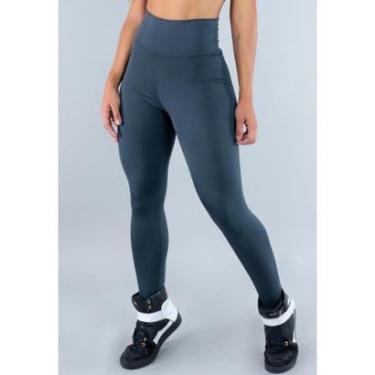 Imagem de Calça Legging Lisa Cintura Alta Suplex Fitness Mvb Modas  Feminina-Feminino