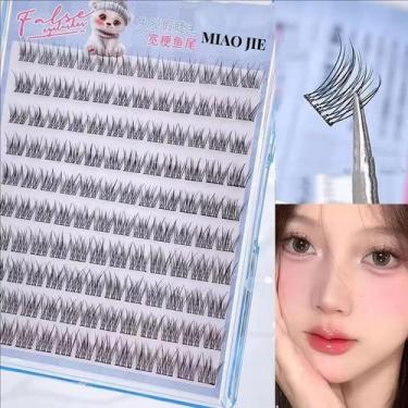 Imagem de Cílios Postiços MIAOJIE Com Design De Girassol Natural, Sem Cola, Apli