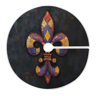 Imagem de Blueangle Saia de árvore de carnaval de 90 cm saia de poliéster macio para decoração de carnaval (339)